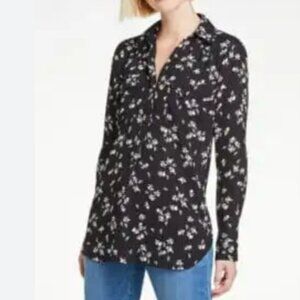 Ann Taylor floral l camp shirt